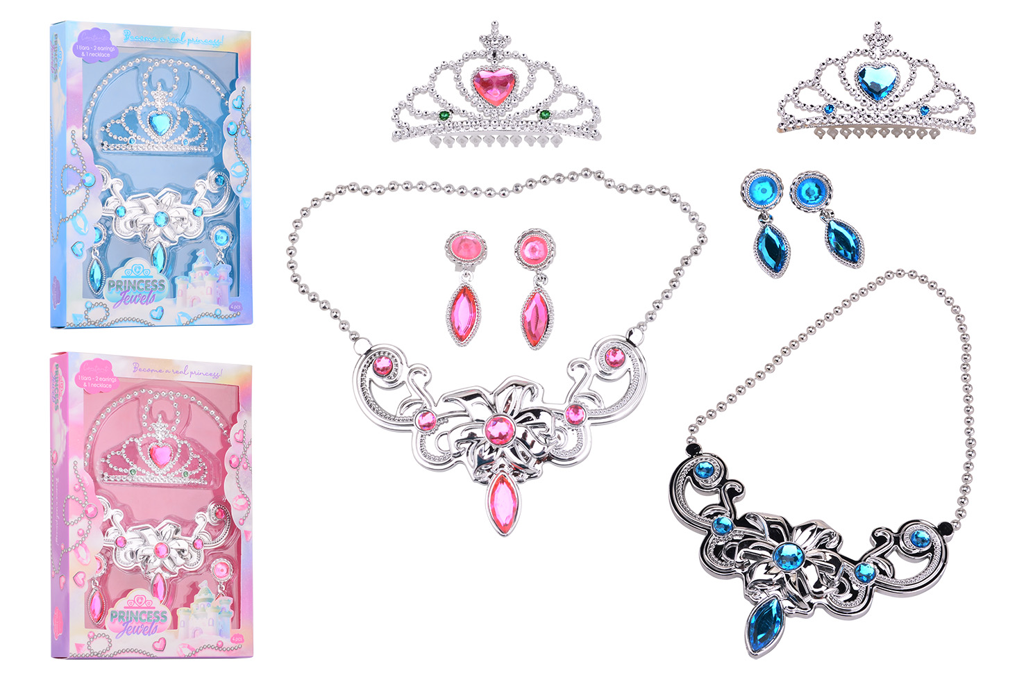 Princess Secret bijoux couronne en boîte, 2 assortis