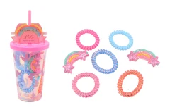 LaLa - Haar accessoires in drink beker, 2 assorti