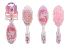 Lala - Unicorn hairbrush on card, 2 assorted