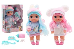 Drink and wet doll with big eyes 30 cm, 2 assorted