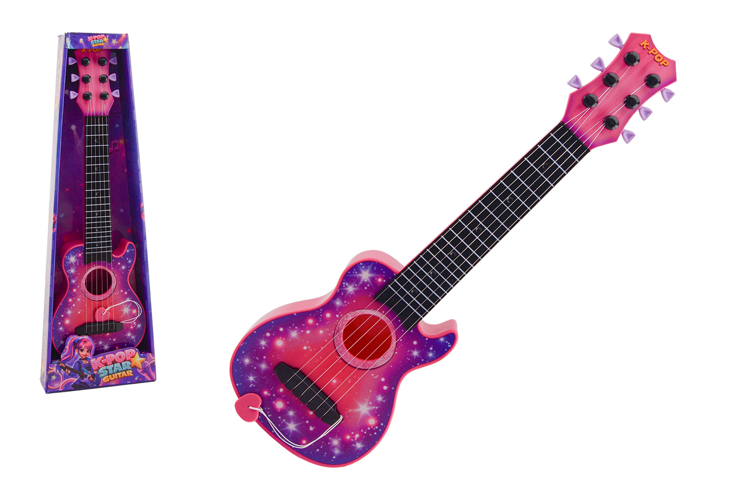 Become a K-pop star - Guitar 45cm with 6 metal strings