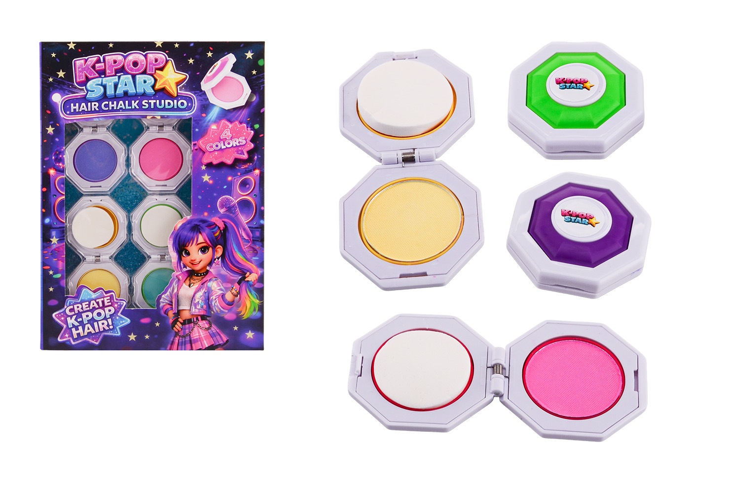 Become a K-pop star - Hairchalk collouring set