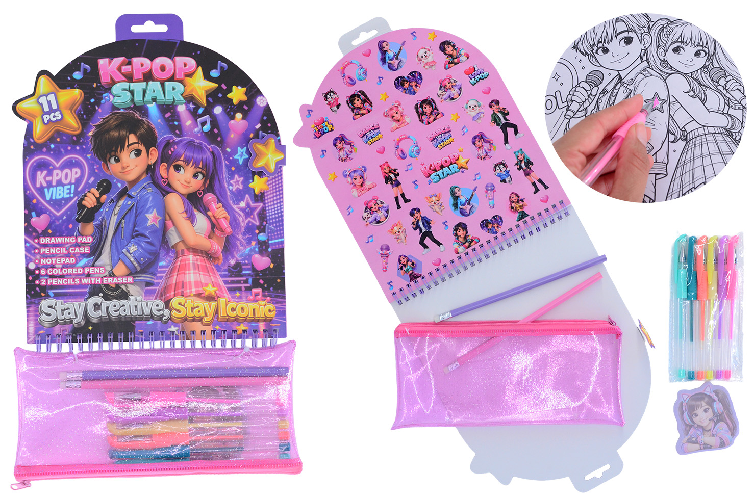 K-pop star – Create drawing set