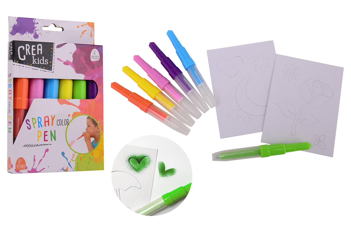 Crea Kids air marker 6 stück in Karton