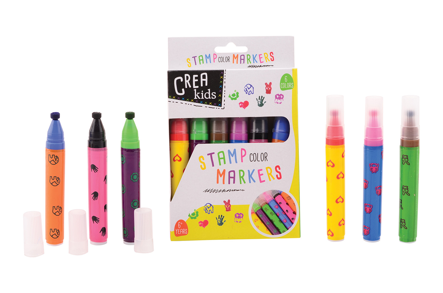 Crea Kids stamp markers 6 pièces dans boîte