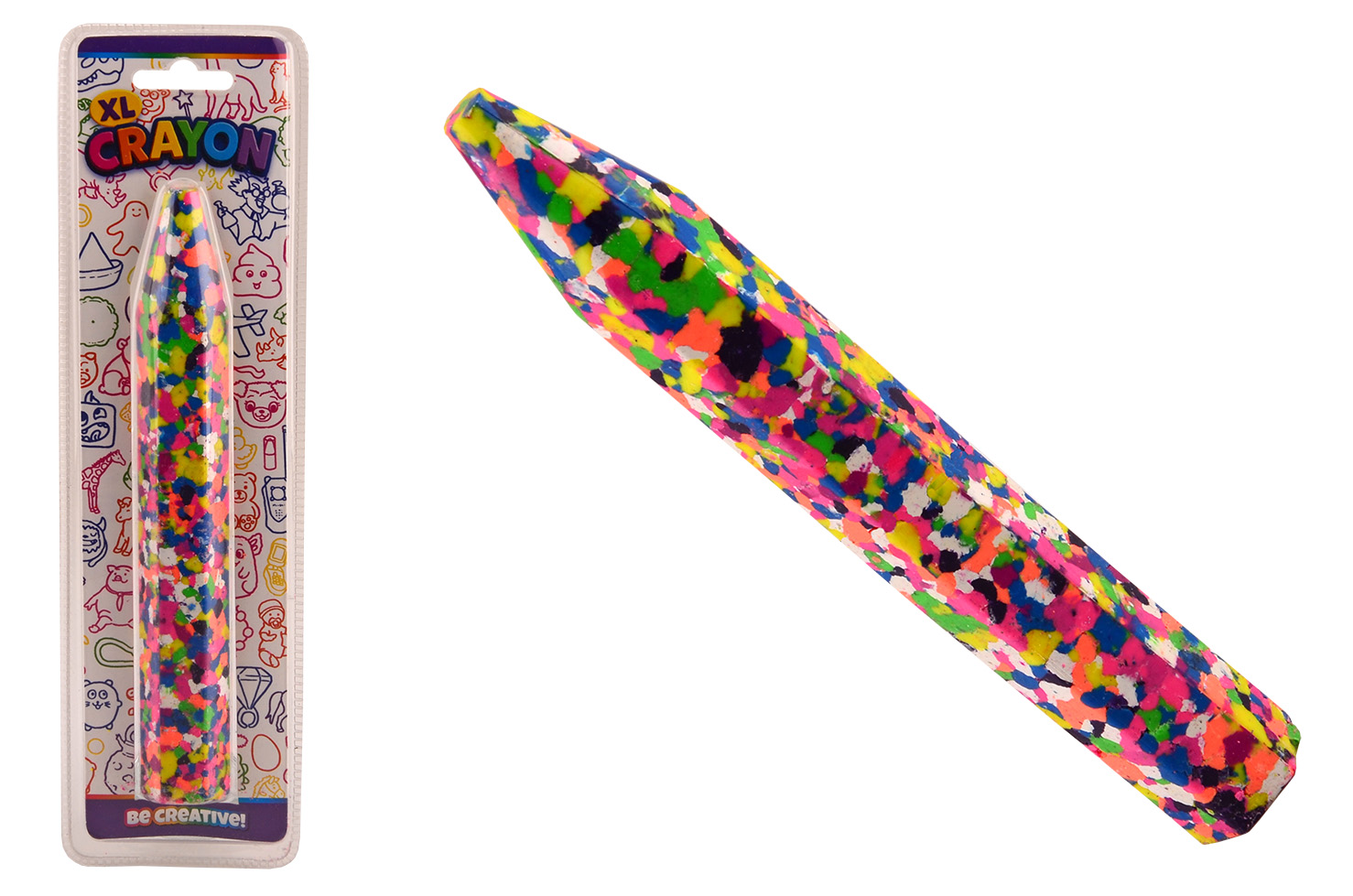Crayons géants arc-en-ciel sous blister