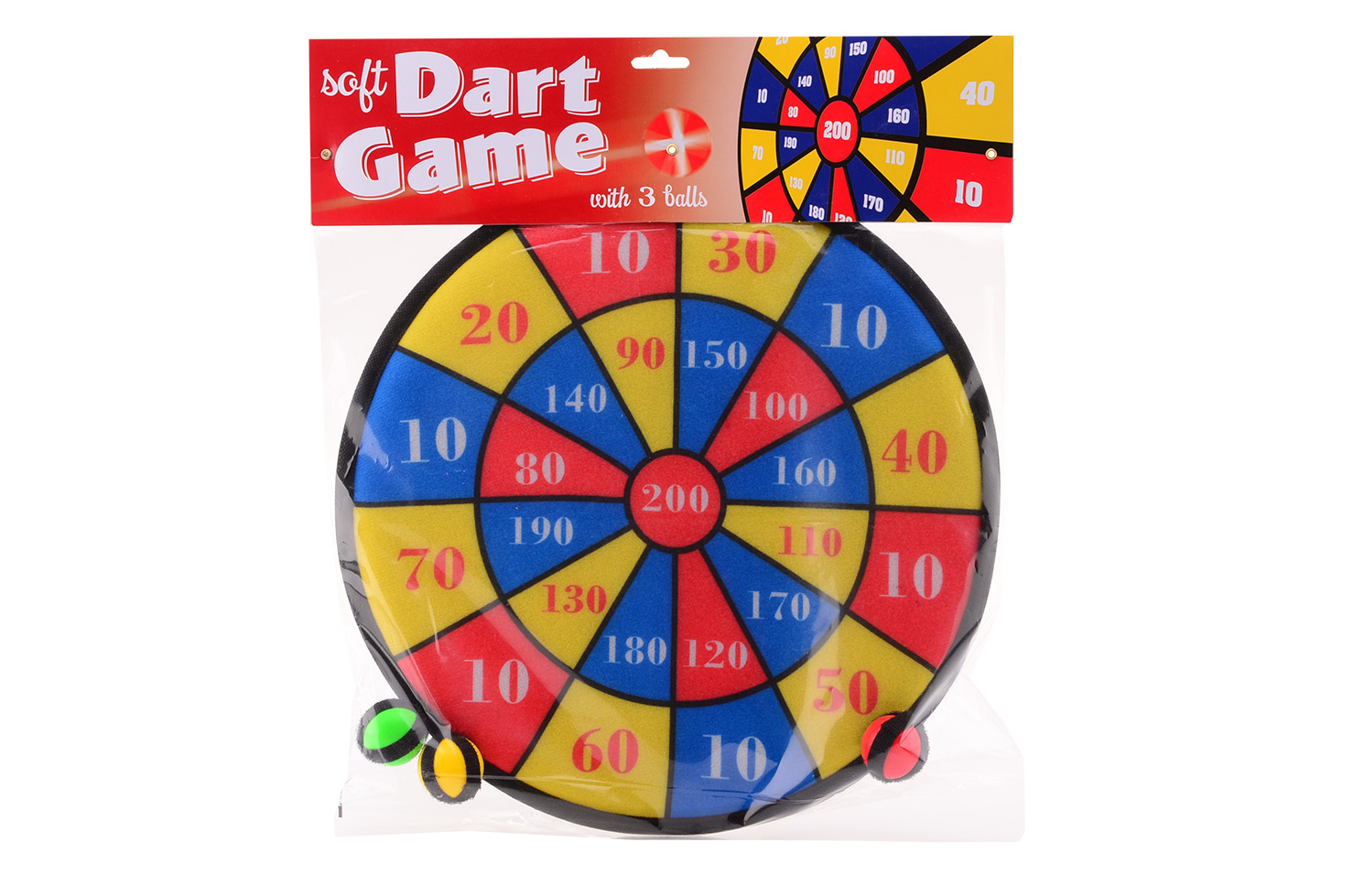 Velcro dartgame with 3 balls ± 36 cm