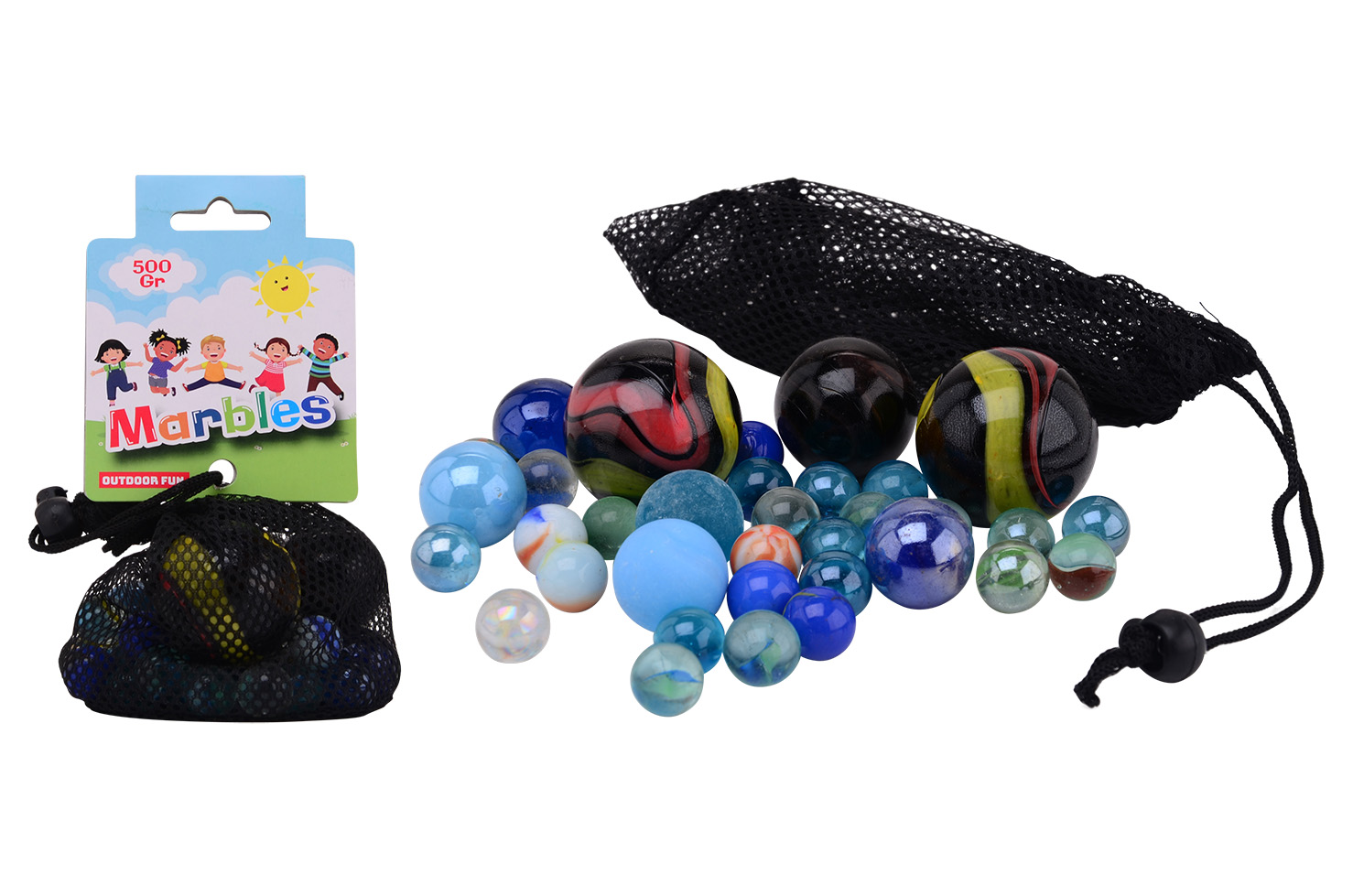 Outdoor Fun Marbles in nettbag 500 Gr.