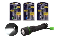 Science Explorer flashlight on blistercard with batteries