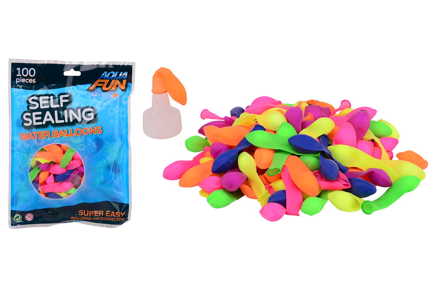 Aqua Fun 100 self sealing waterbombs in bag