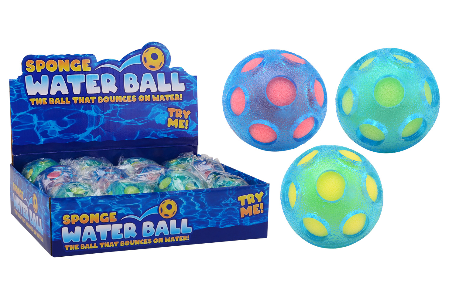 Sponge Splash waterball, 3 assorted