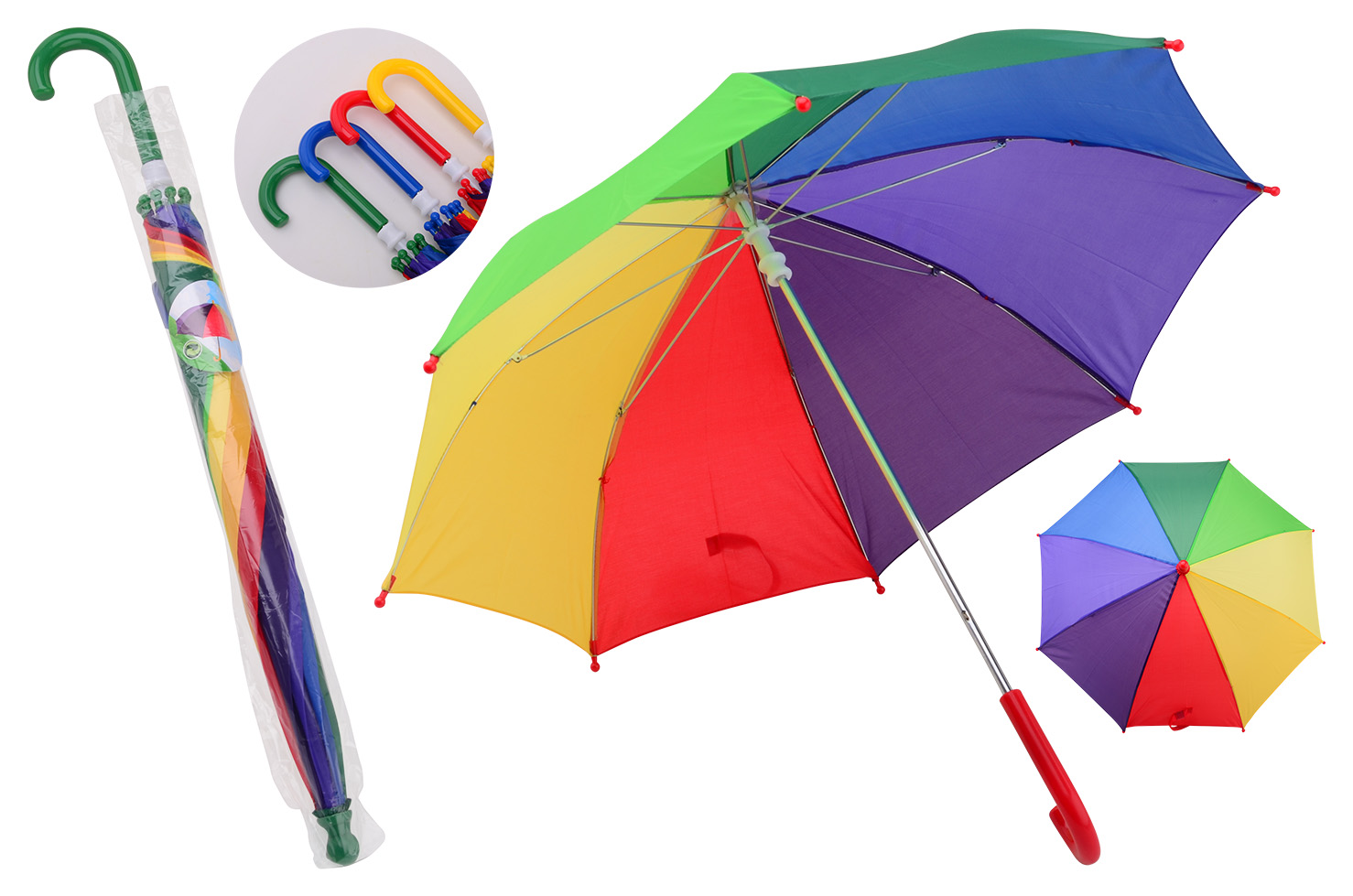Rainbow colors Umbrella 4 assorted