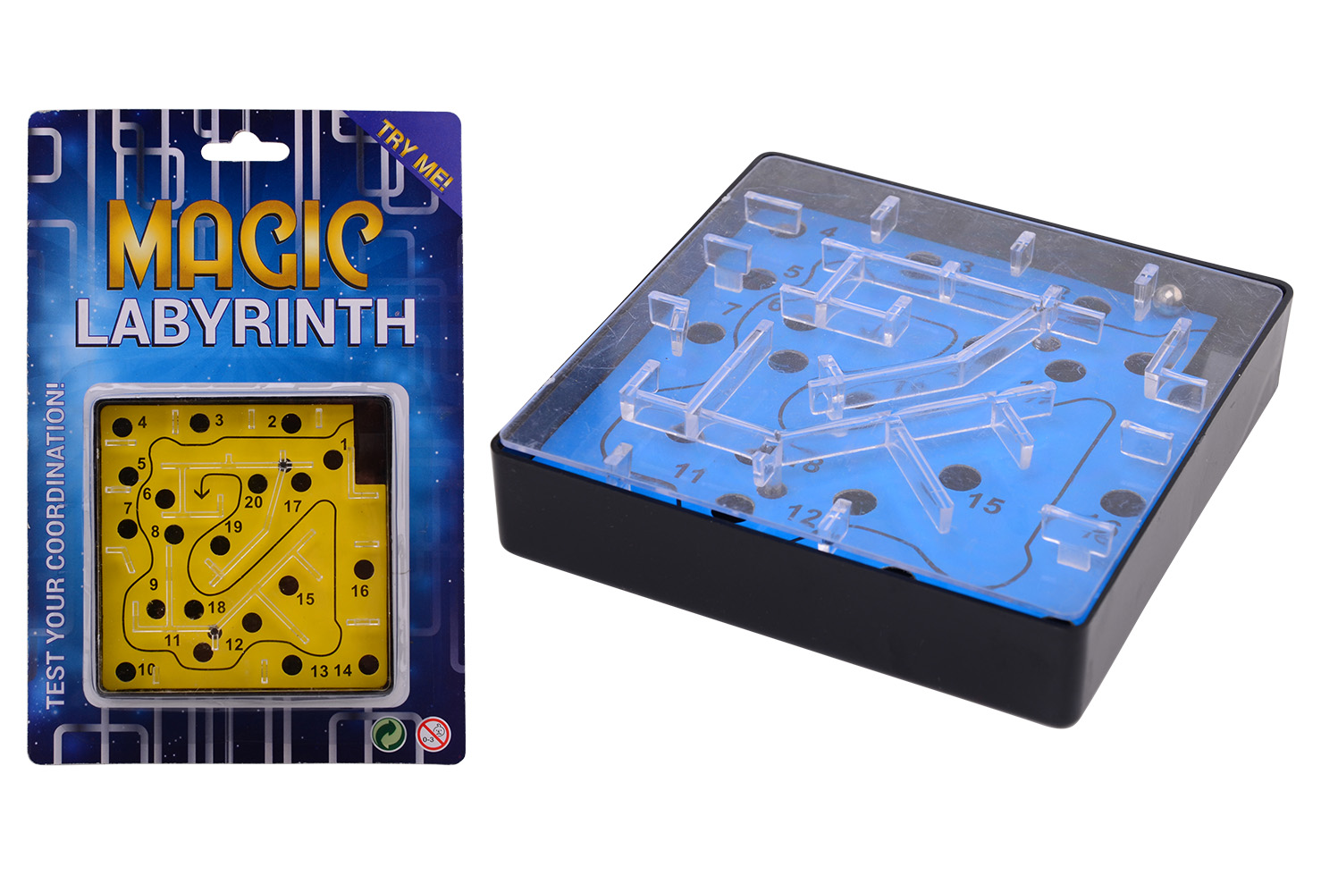 Magical labyrinth on card, 2 assorted