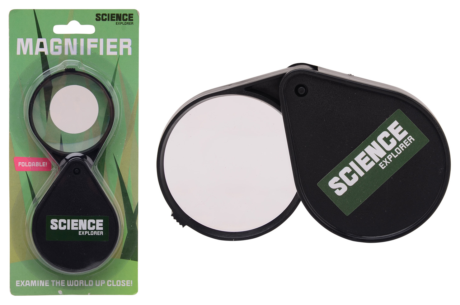 Science Explorer foldable magnifier on card