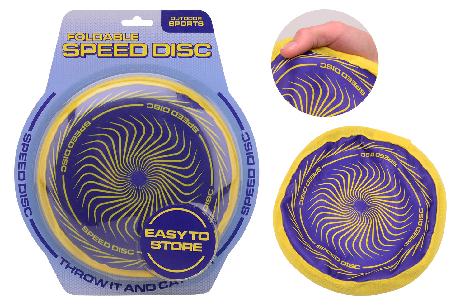 Vouwbare frisbee op kaart