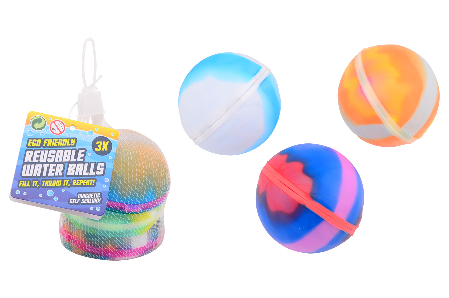 Aqua Fun Reusable magnetic water balls, 3 pieces