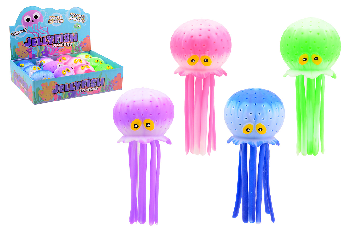 Splash & Sponge twee kleurige octopus in display