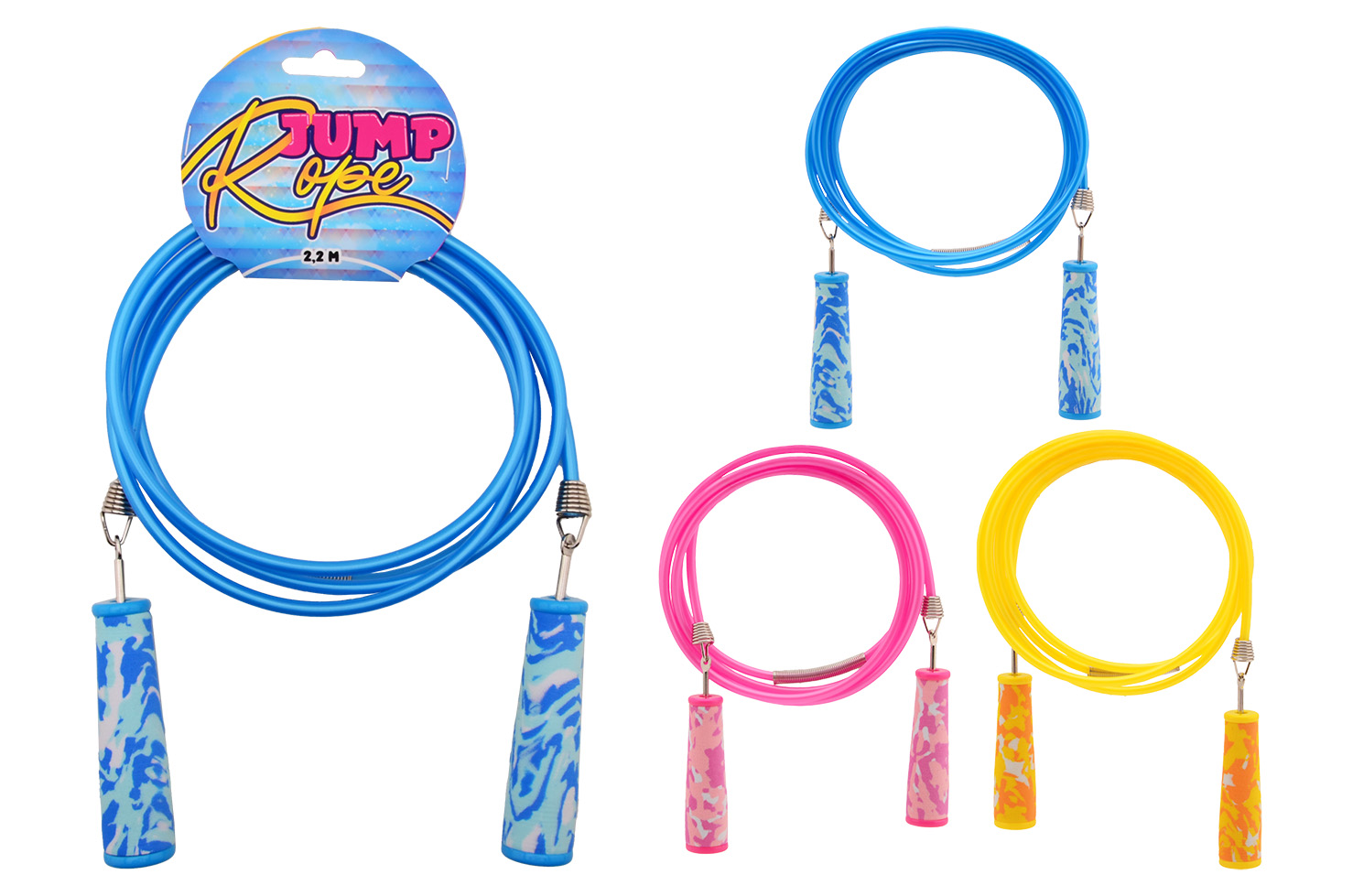 Summertime skipping rope 2.1m, 3 assorted