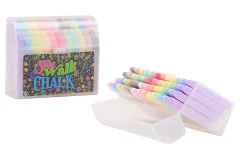 Marqueurs à craie dans une boîte de rangement, 48 pièces