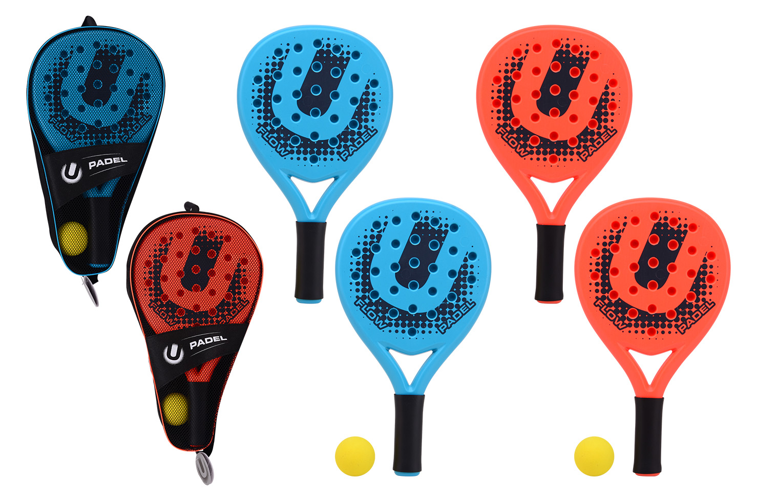 Urban Disctrict padel set in carrying bag, 2 assorted