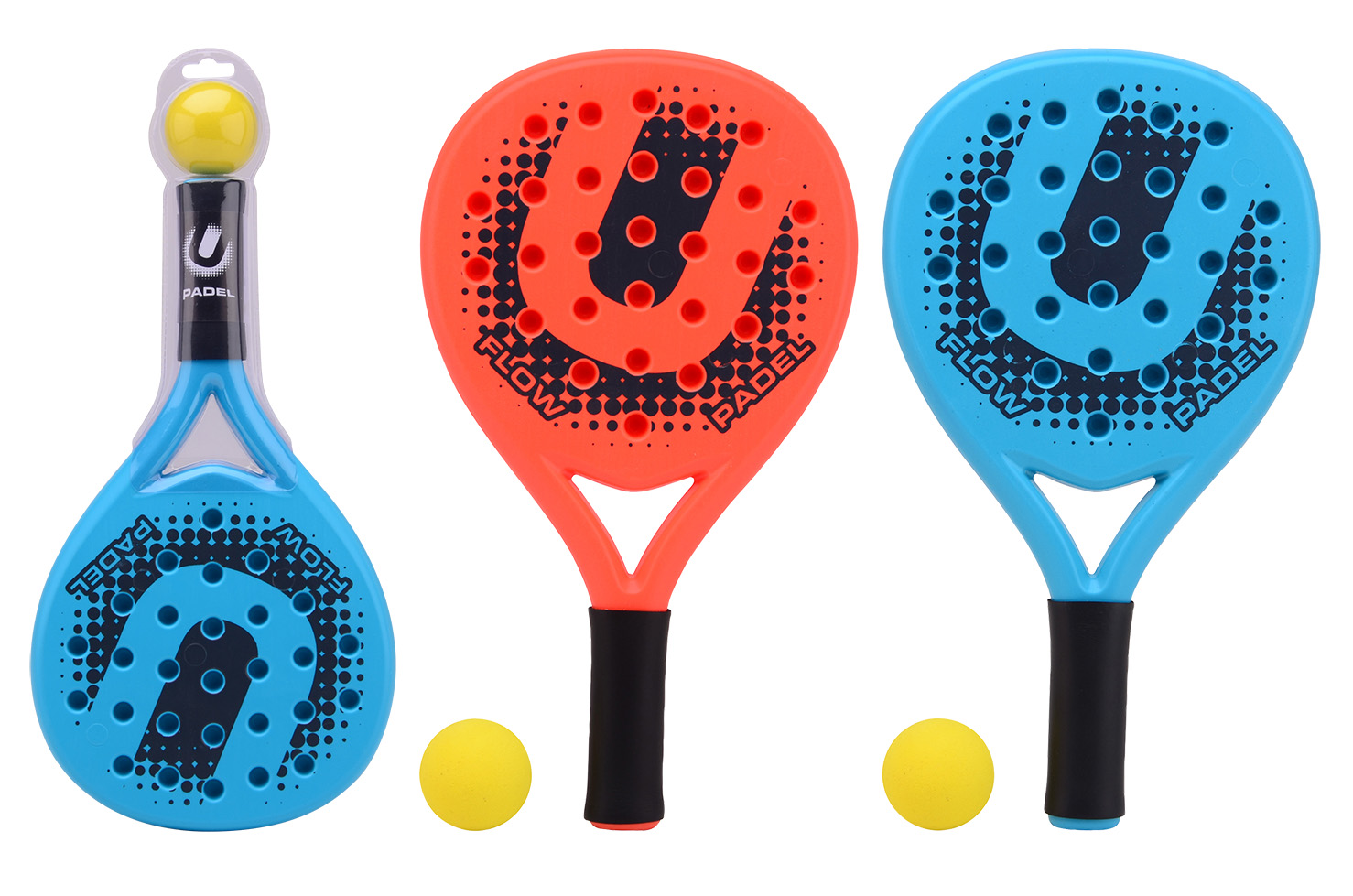 Urban Disctrict padel racket with ball, 2 assorted