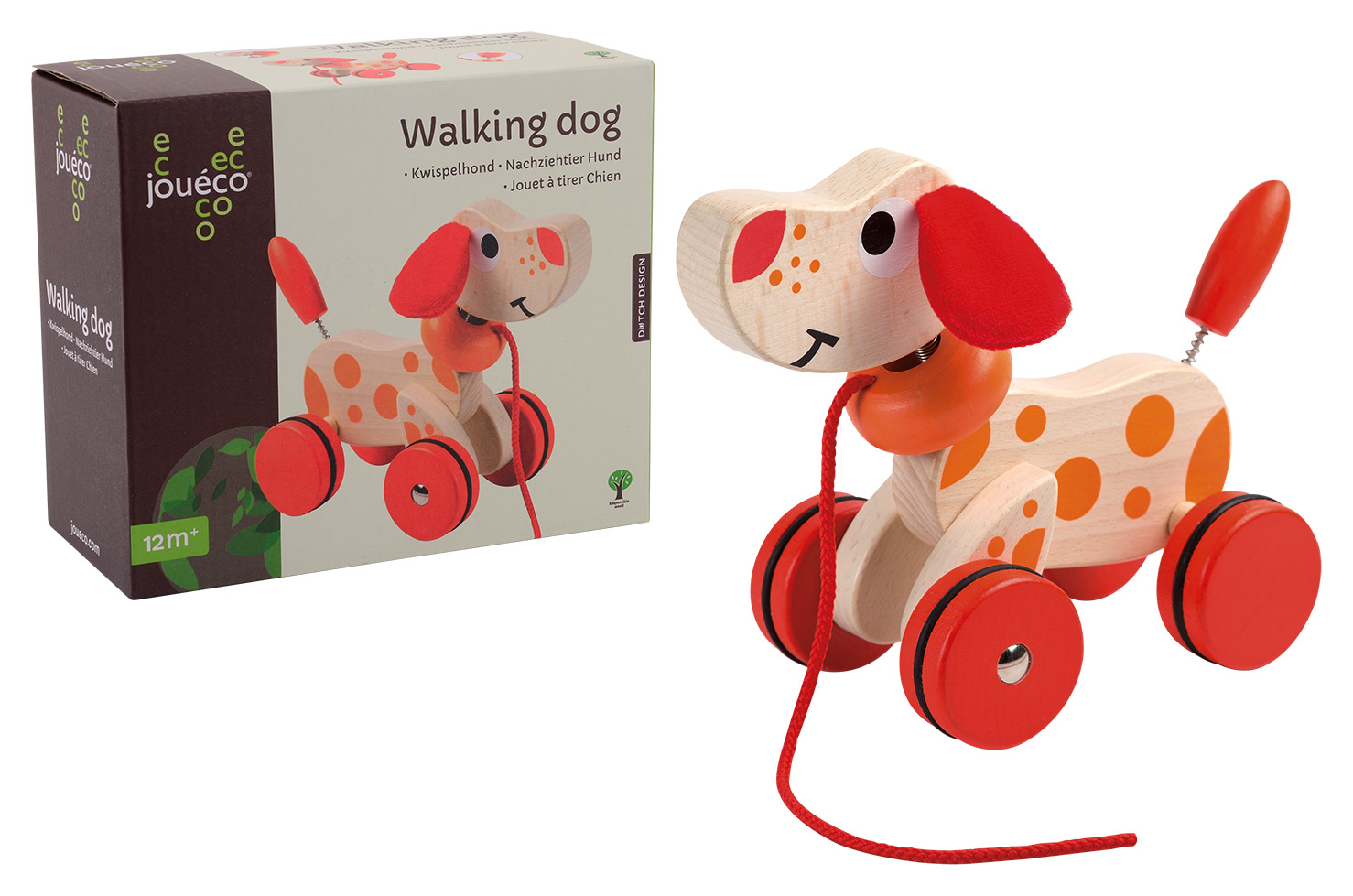 Jouéco® - Wooden wagging puppy