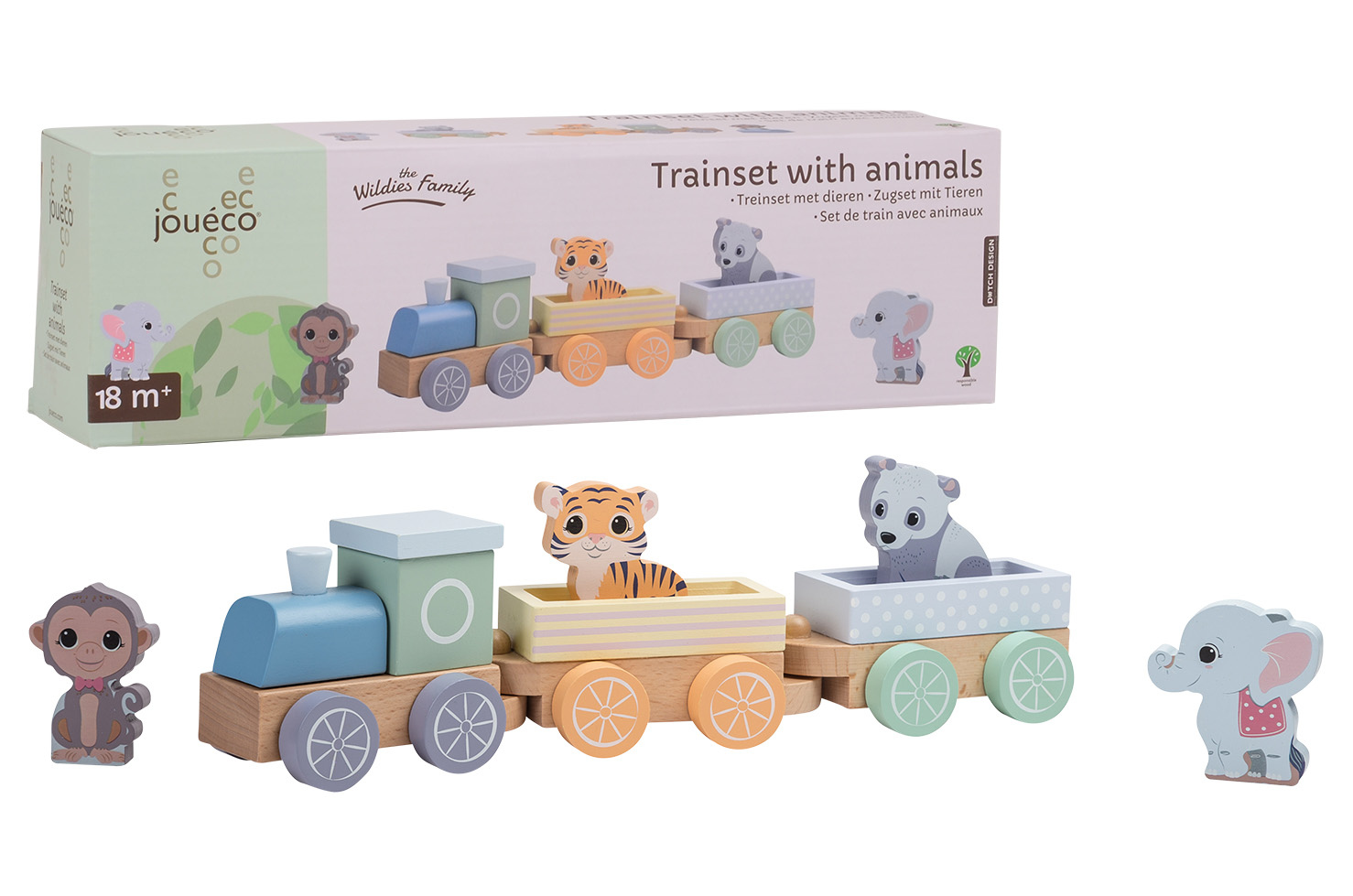 Jouéco® - The Wildies Family Trainset with animals