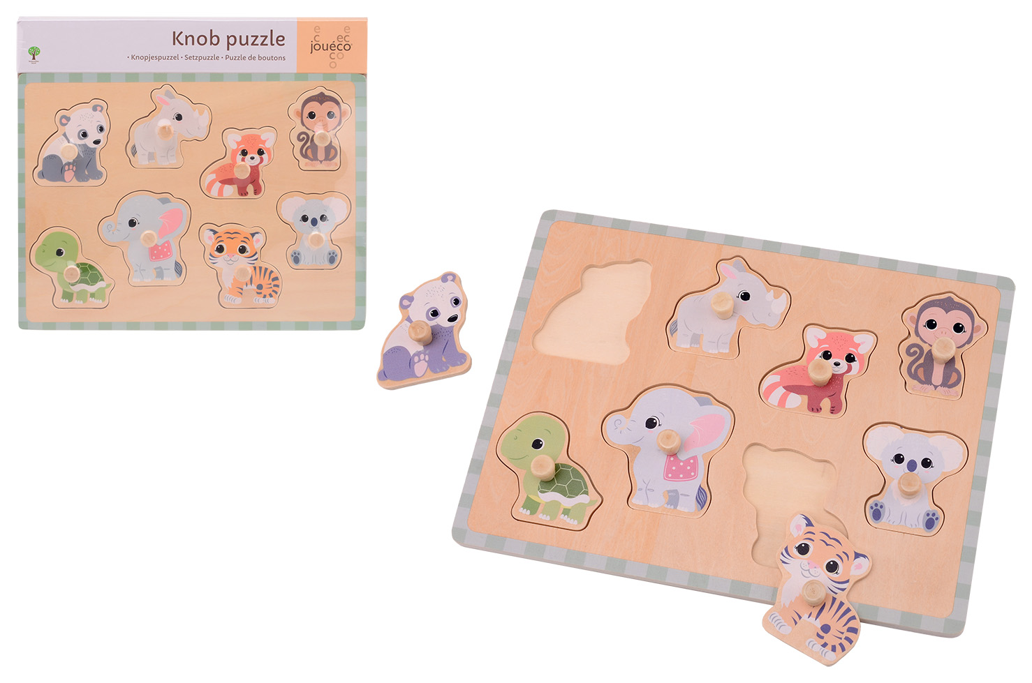 Jouéco® - The Wildies Family knobpuzzle