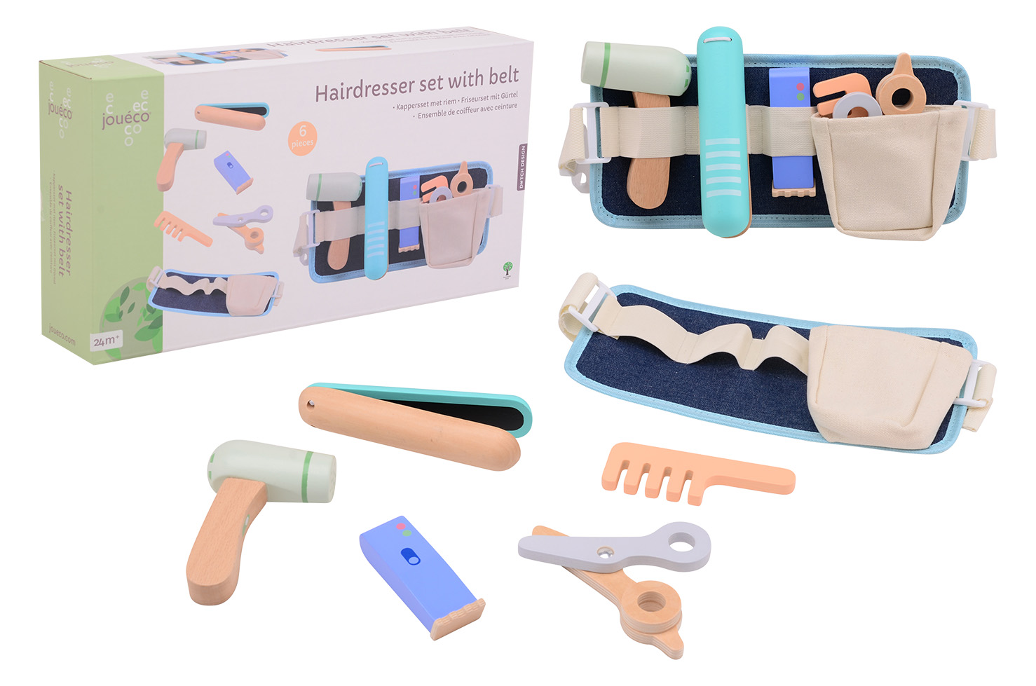Jouéco® - Hairdresser set with hairdresser's belt