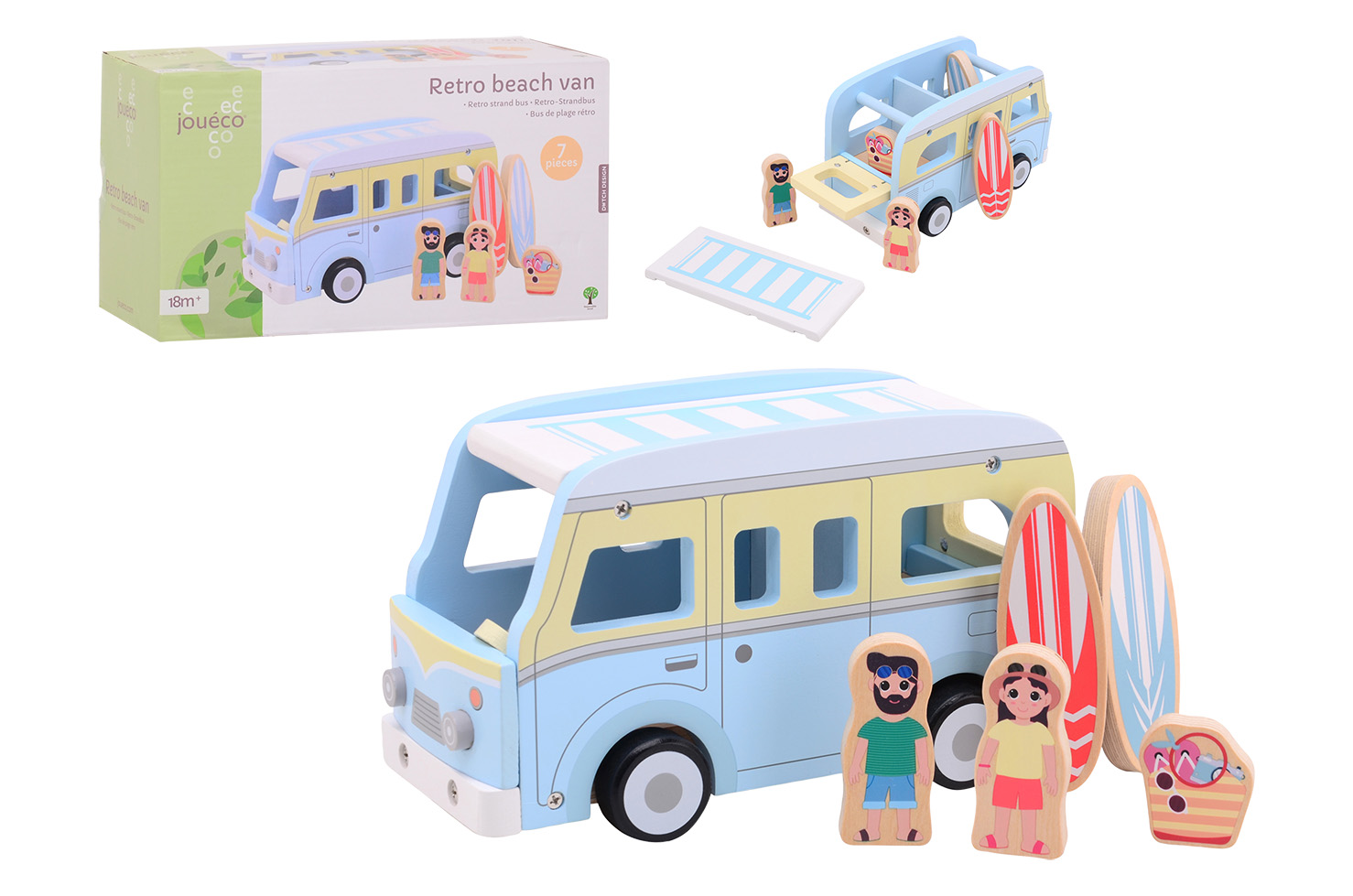 Jouéco® - Retro beach van with accessories