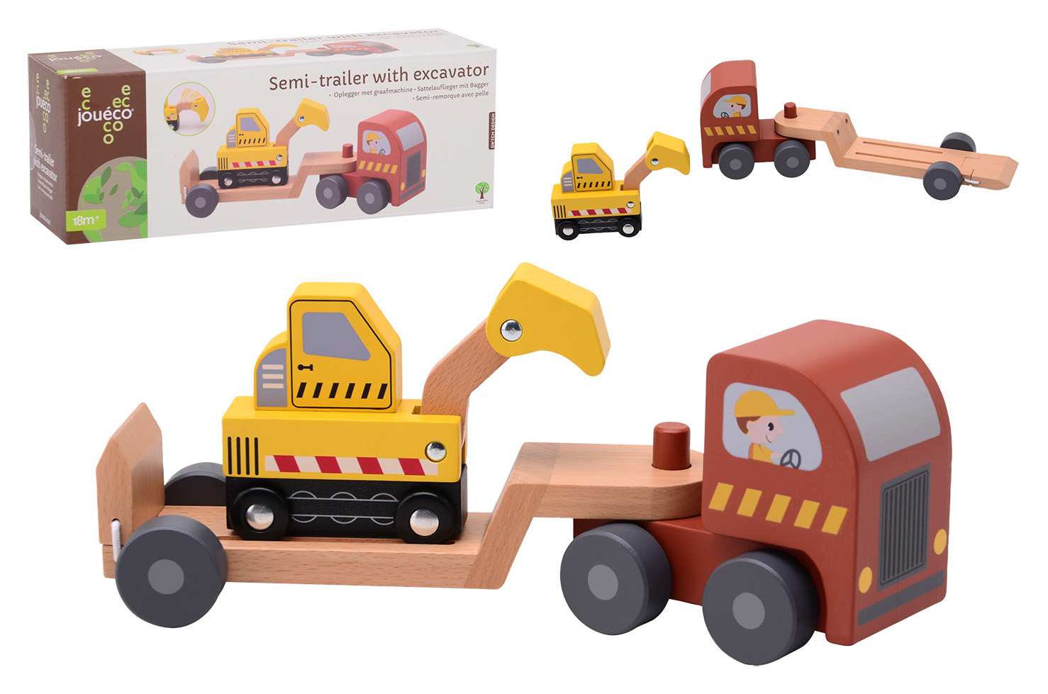 Jouéco® - Semi-trailer with excavator