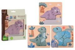 Jouéco® - Dino puzzel, 3 assorti