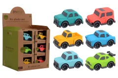 Jouéco® - Bio-plastic auto's in display, 6 assorti